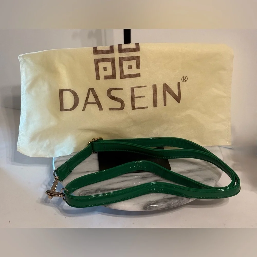 Dasein Women’s Fashion Handbag Patent Leather Snakeskin Hunter Green XL026371